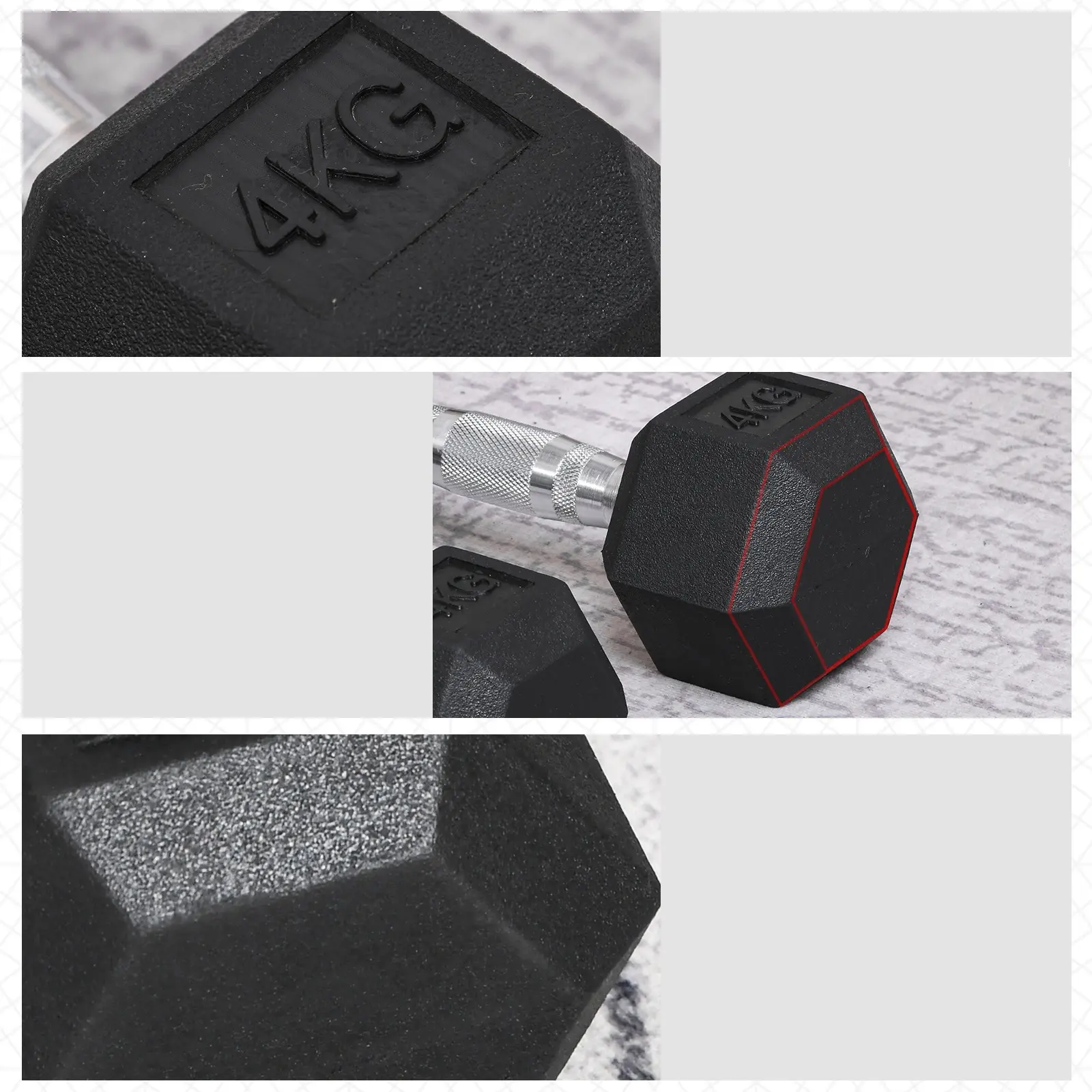 Гантели Homcom A91-015V01 2x4kg (Black) - 3