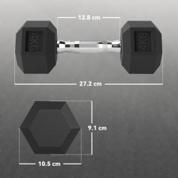 Гантели Homcom A91-015V01 2x4kg (Black) Thumb