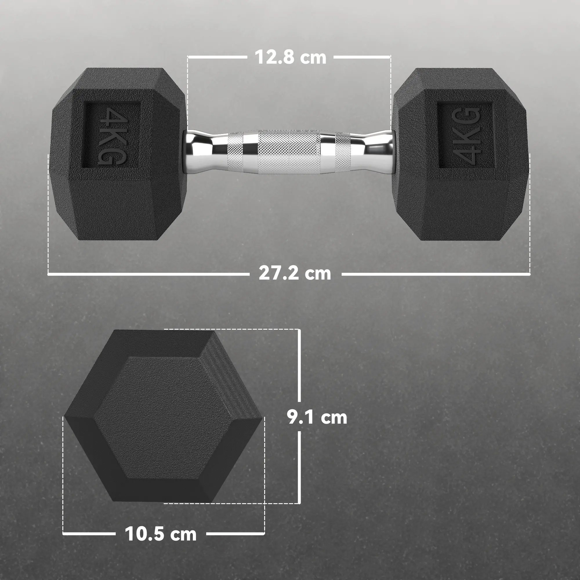 Гантели Homcom A91-015V01 2x4kg (Black) - 5