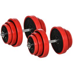 Гантели регулируемые Homcom A91-239V00RD 2x20kg (Red)