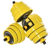 Гантели-штанга 2в1 Homcom A91-088 20kg (Yellow/Black)