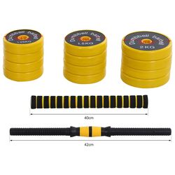 Gantere-haltera 2in1 Homcom A91-088 20kg (Yellow/Black) Thumb