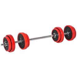 Gantere-haltera 2in1 Homcom A91-155 20kg (Red/Black)
