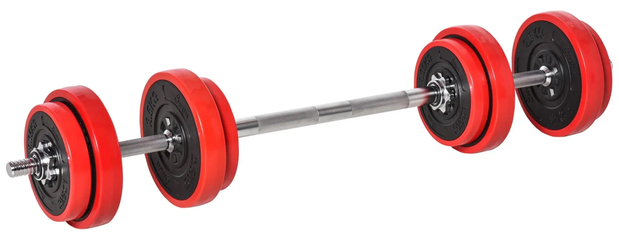 Гантели-штанга 2в1 Homcom A91-155 20kg (Red/Black)