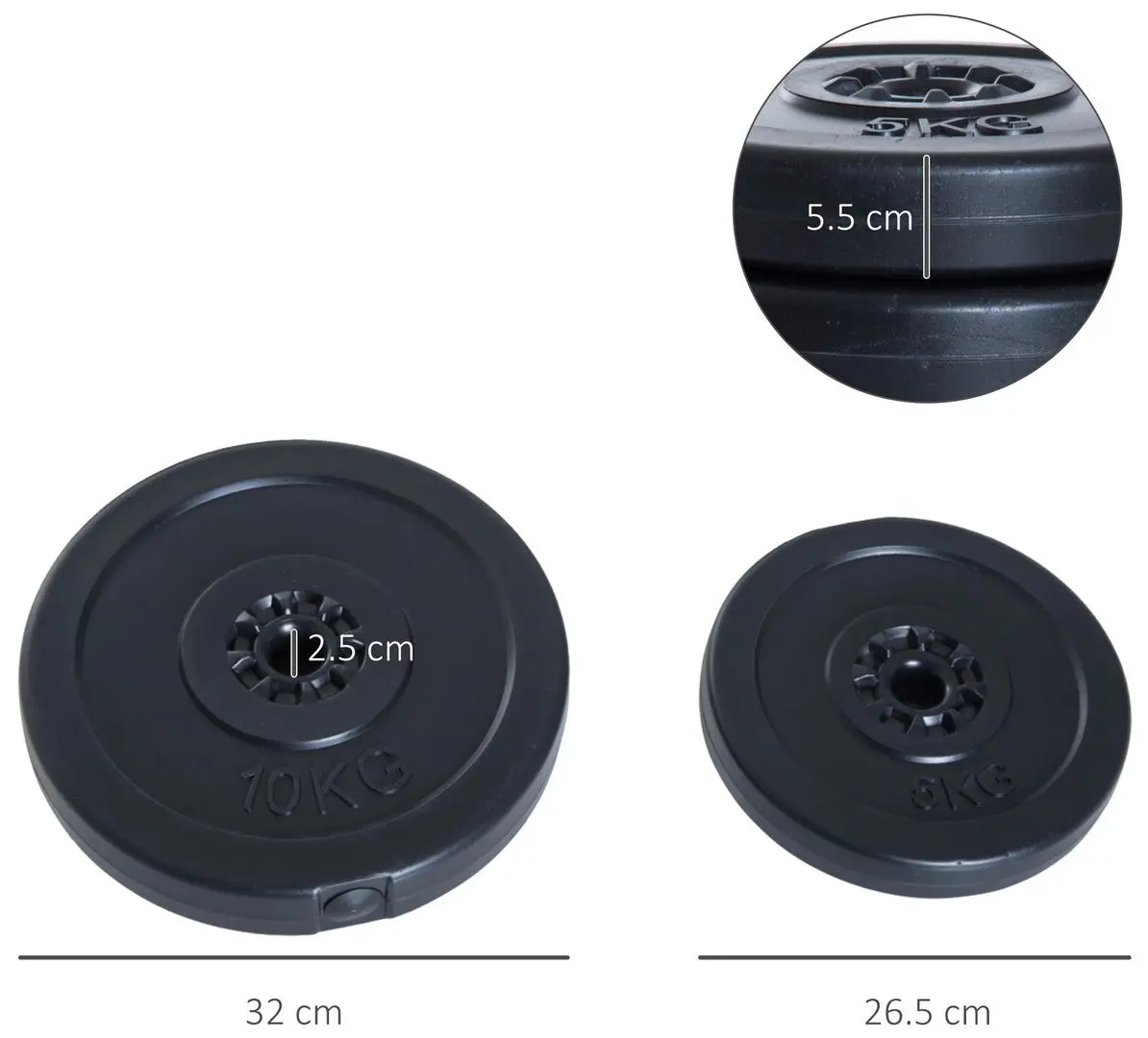 Набор дисков Homcom B1-0012 30кг (Black)