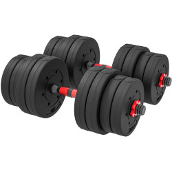 Набор гантелей + штанга Homcom A91-143V02BK 30kg (Black) Thumb