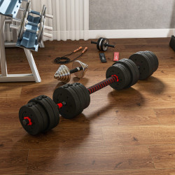 Набор гантелей + штанга Homcom A91-143V02BK 30kg (Black) Thumb