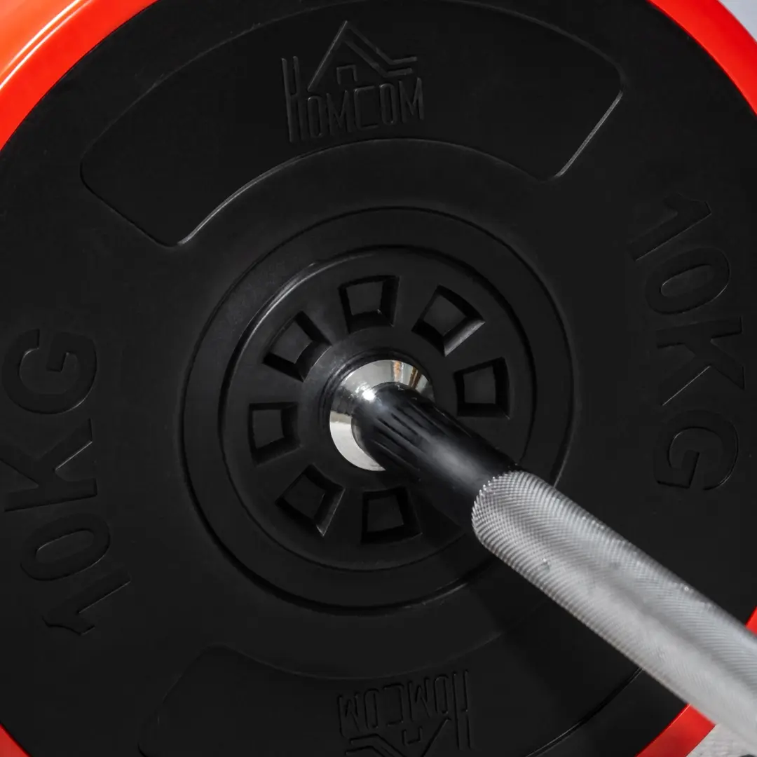 Набор гантели + штанга Homcom A91-237V00RD 65kg (Red/Black) - 5
