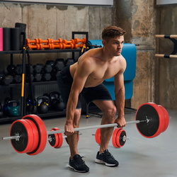 Набор гантели + штанга Homcom A91-237V00RD 65kg (Red/Black) Thumb