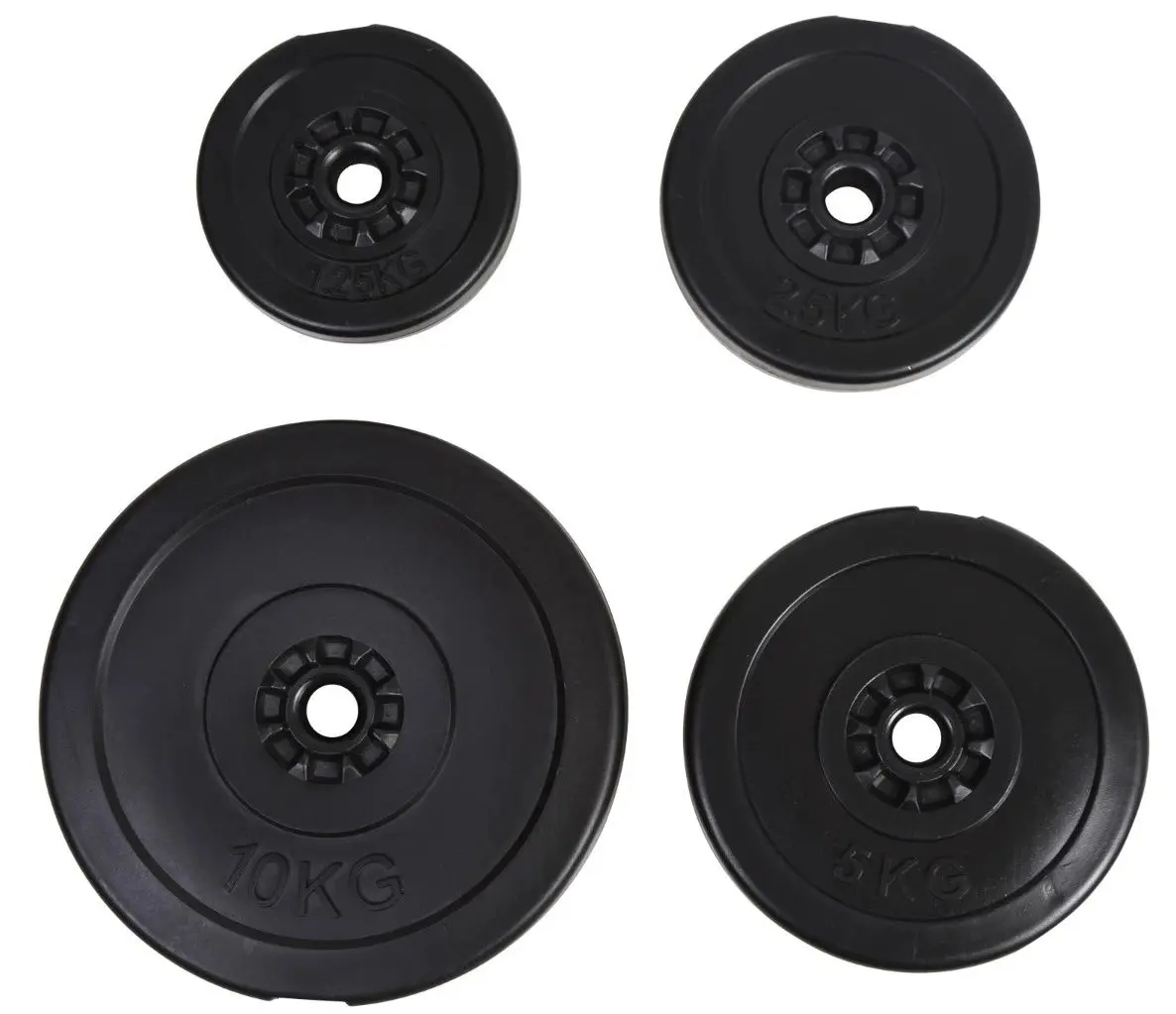 Набор гантели + штанга Homcom B1-0013 55kg (Silver/Black) - 2