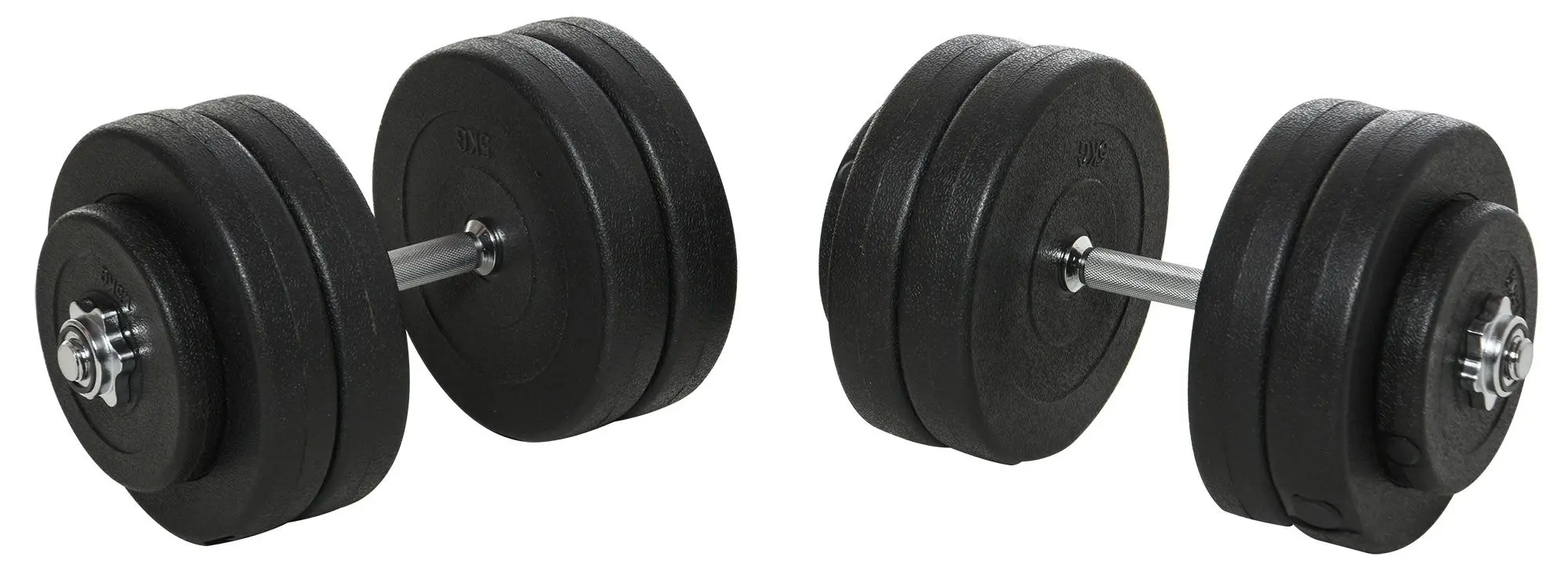 Set gantere reglabile Homcom B1-0127 50kg (Black)