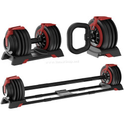 Gantera reglabila 3in1 KingSmith FWAD243 24kg (Black/Red)