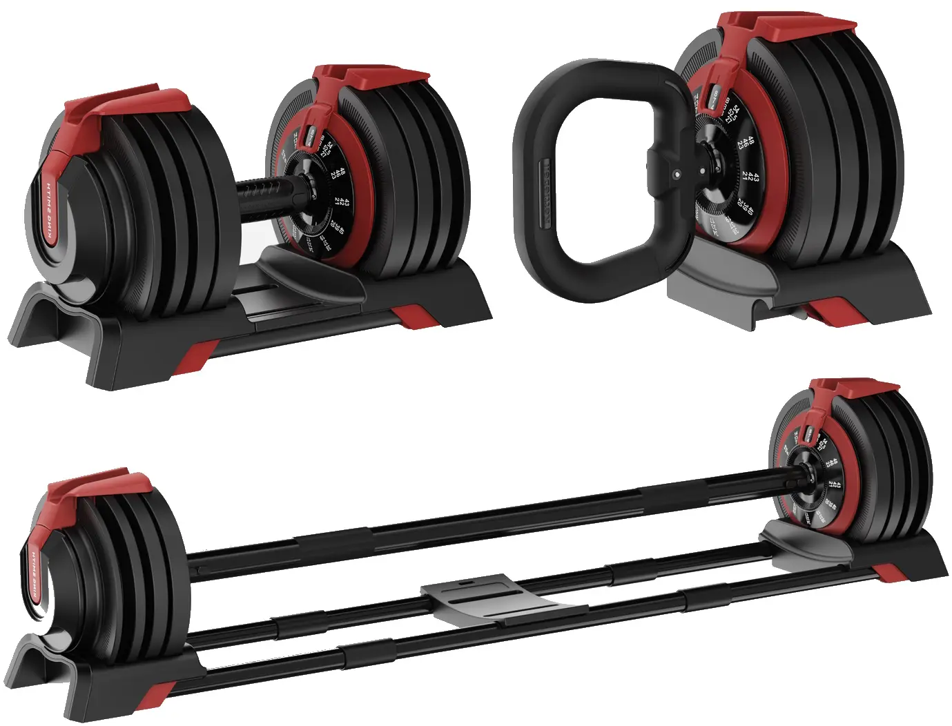 Регулируемая гантель 3в1 KingSmith FWAD243 24кг (Black/Red)