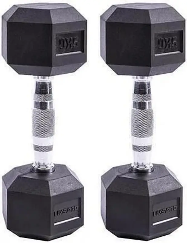Гантель LivePro LP8005/20/BK 2x20kg (Black/Silver) - 3