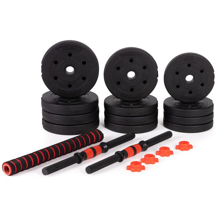 Гантели-штанга 2в1 Modern Home GB-SX 2x10kg (Black/Red)