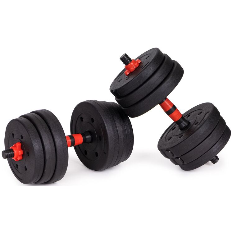 Gantere-haltera 2in1 Modern Home GB-SX 2x15kg (Black/Red)