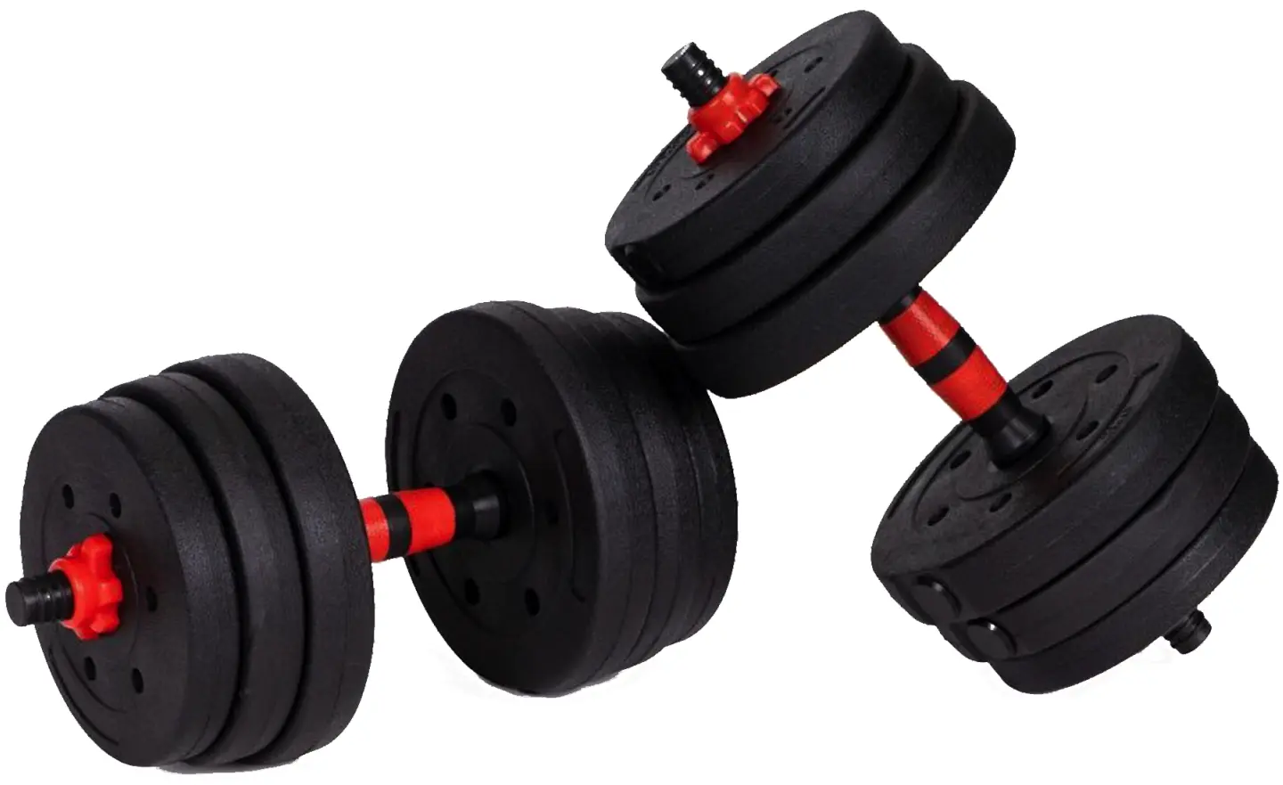 Gantere-haltera 2in1 Orion DBS-30-OR 30kg (Black/Red)