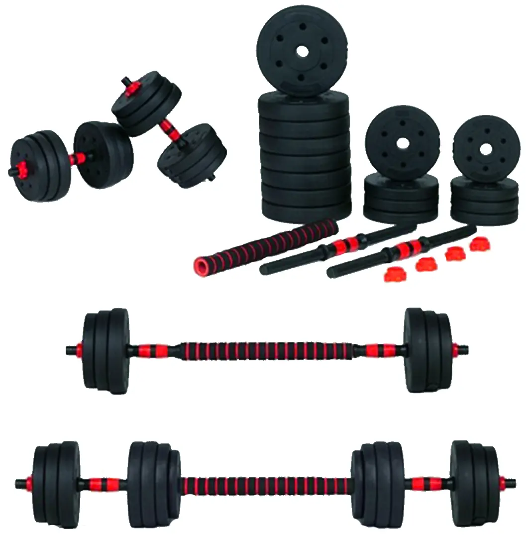 Gantere-haltera 2in1 Orion DBS-30-OR 30kg (Black/Red)