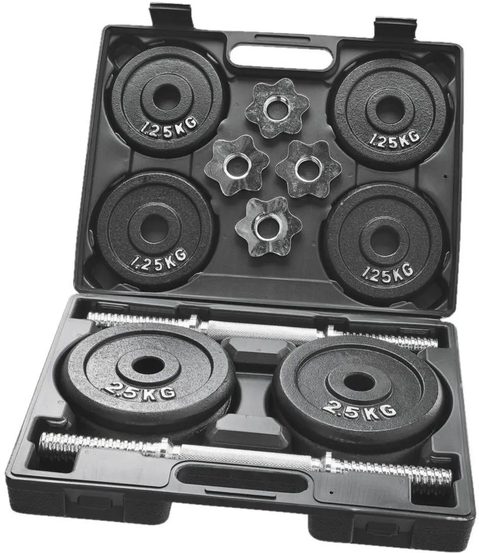 Набор гантелей с кейсом PX-Sport WS-108 2x10kg (Black/Chrome)