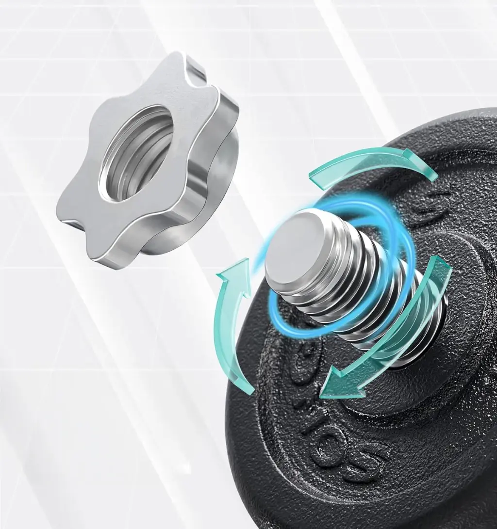 Набор гантели-штанга 2в1 Songmics SYL20LBKV1 20kg (Ink Black) - 2