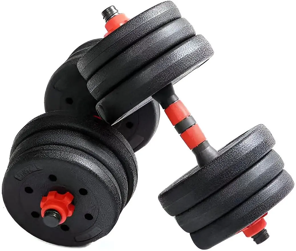 Набор гантели + штанга Sport STI1738 20kg (Black/Red) - 2