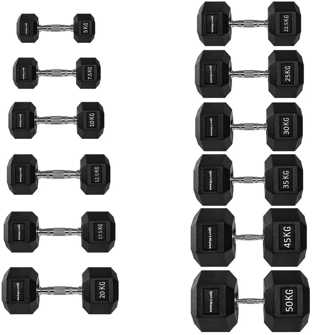 Gantera cauciucata Sportmann SM1185 (30 kg)
