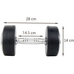 Gantera Sportmann Deluxe 10kg (Black/Chrome) Thumb