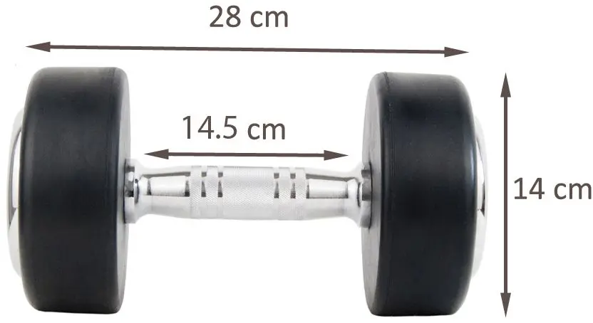 Gantera Sportmann Deluxe 10kg (Black/Chrome)