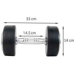 Gantera Sportmann Deluxe 15kg (Black/Chrome) Thumb
