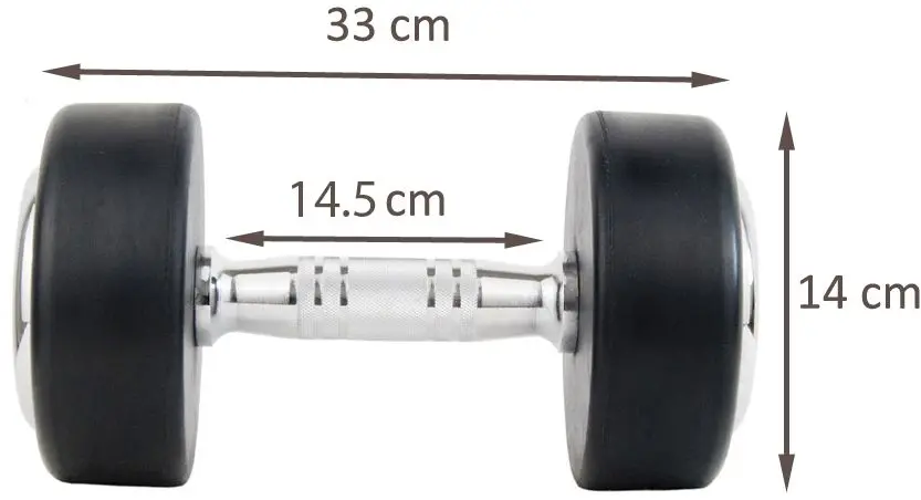 Gantera Sportmann Deluxe 15kg (Black/Chrome) - 5