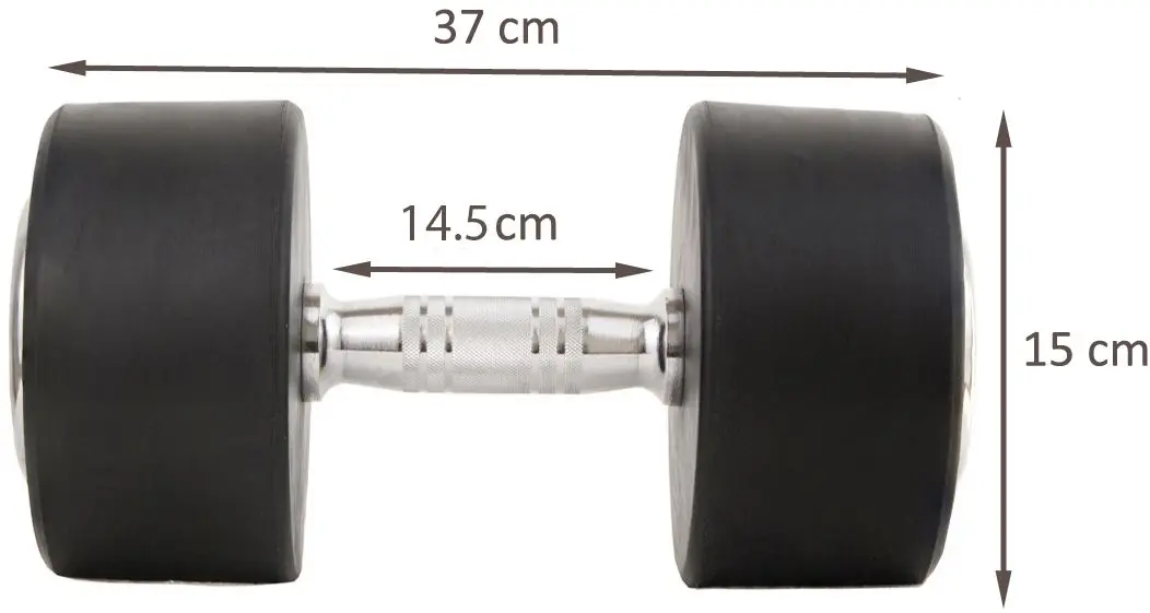 Gantera Sportmann Deluxe 22.5kg (Black/Chrome) - 5