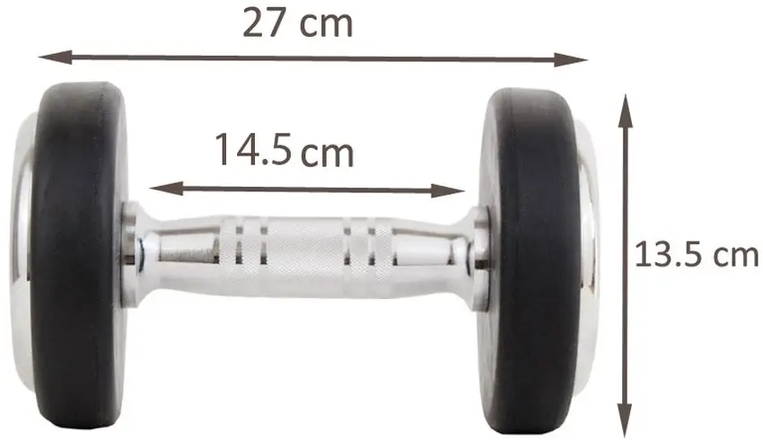 Gantera Sportmann Deluxe 7.5kg (Black/Chrome)