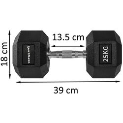 Gantera Sportmann SM1183 25kg (Black/Chrome) Thumb