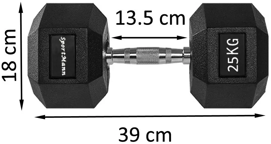 Gantera Sportmann SM1183 25kg (Black/Chrome)