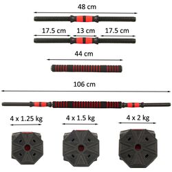 Gantere-haltera 2in1 Sportmann SHG06 20kg Thumb