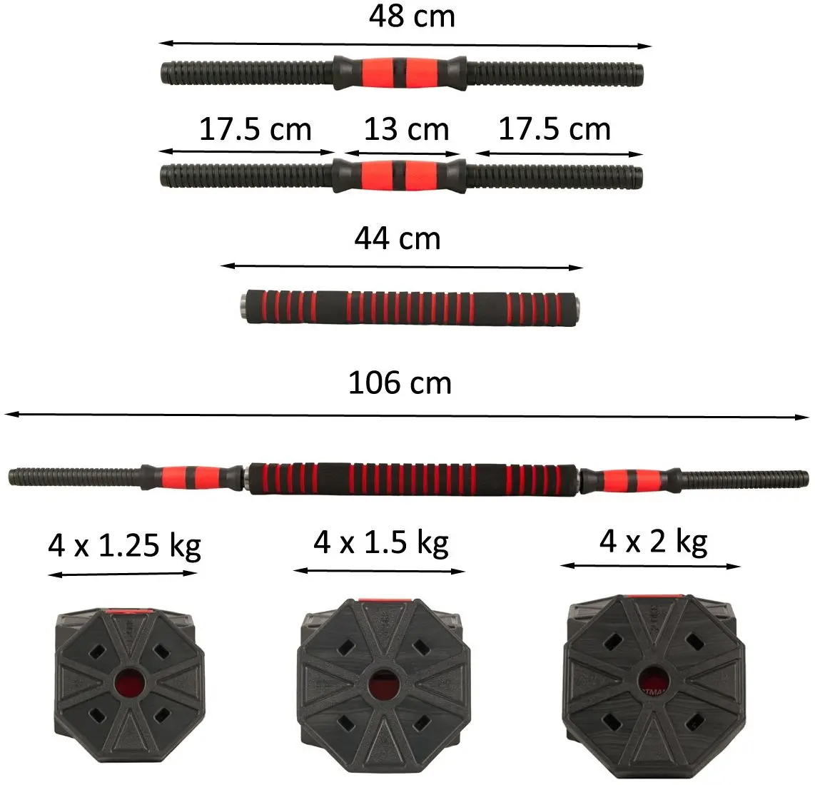 Gantere-haltera 2in1 Sportmann SHG06 20kg - 9