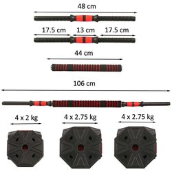 Gantere-haltera 2in1 Sportmann SHG06 30kg Thumb