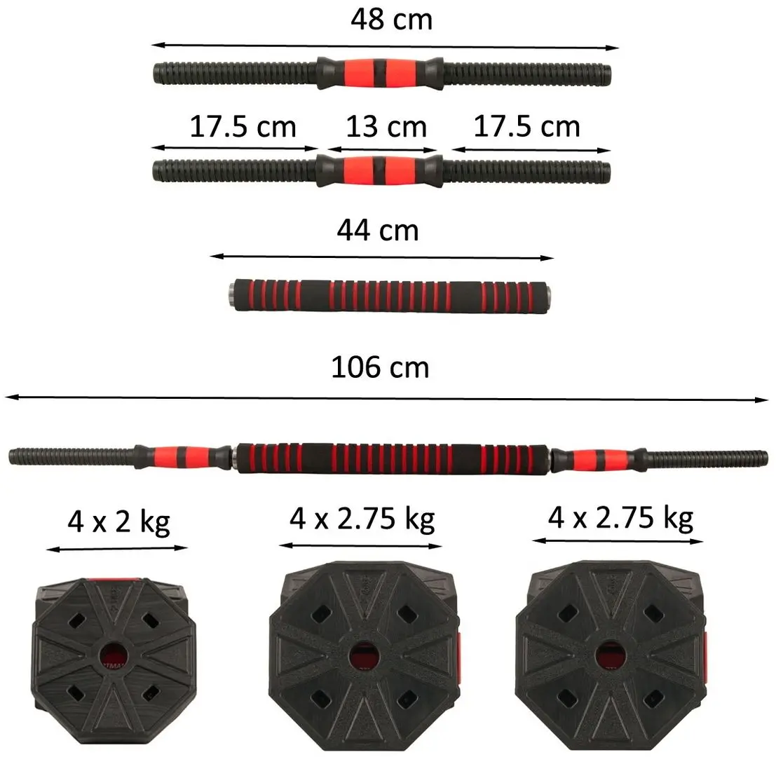 Gantere-haltera 2in1 Sportmann SHG06 30kg