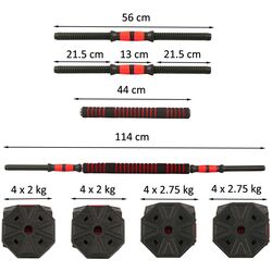 Gantere-haltera 2in1 Sportmann SHG06 40kg Thumb