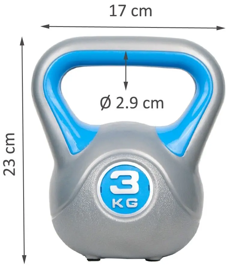 Greutate Sportmann Vin-Bell 3kg (Grey/Blue) - 4