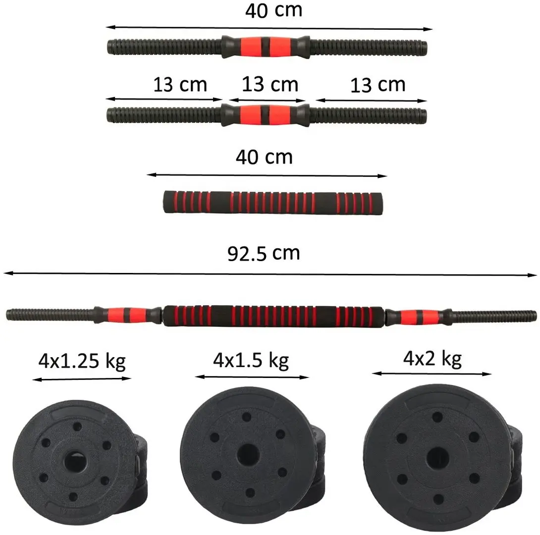 Set gantere + halteră Sportmann SHG07 20kg