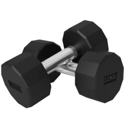 Gantera Sportnow A91-343V06BK 2x12kg (Black) Thumb