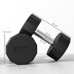 Gantera Sportnow A91-343V07BK 2x15kg (Black) Thumb