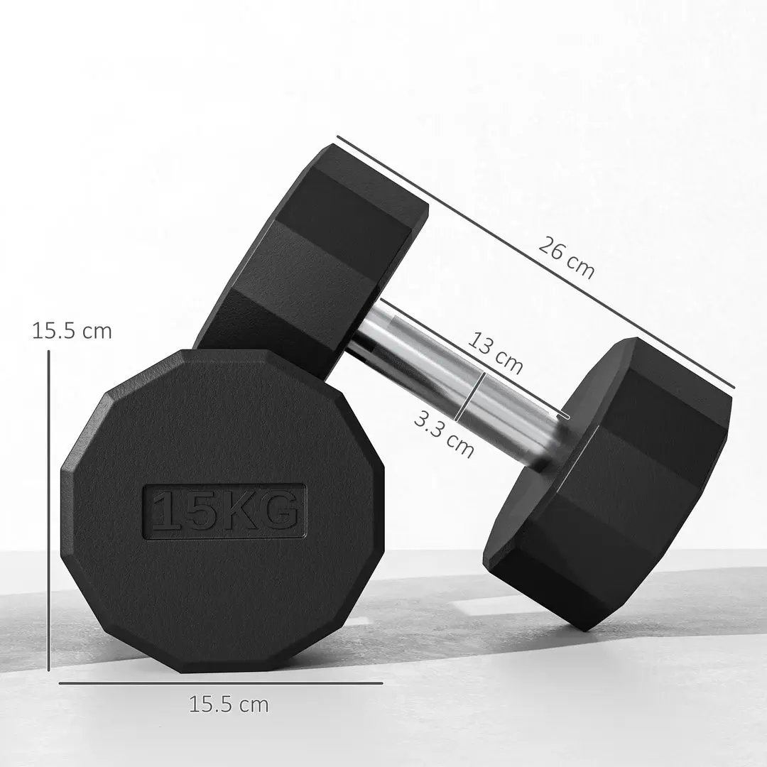 Gantera Sportnow A91-343V07BK 2x15kg (Black)