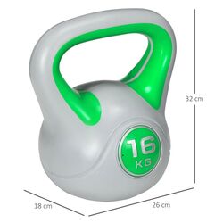 Гиря Sportnow A91-255V07GN 16kg (Grey/Green) Thumb