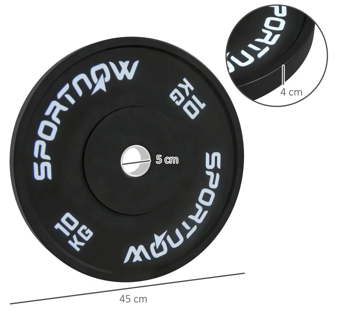 Набор дисков Sportnow A91-310V00BK 10kg (Black)