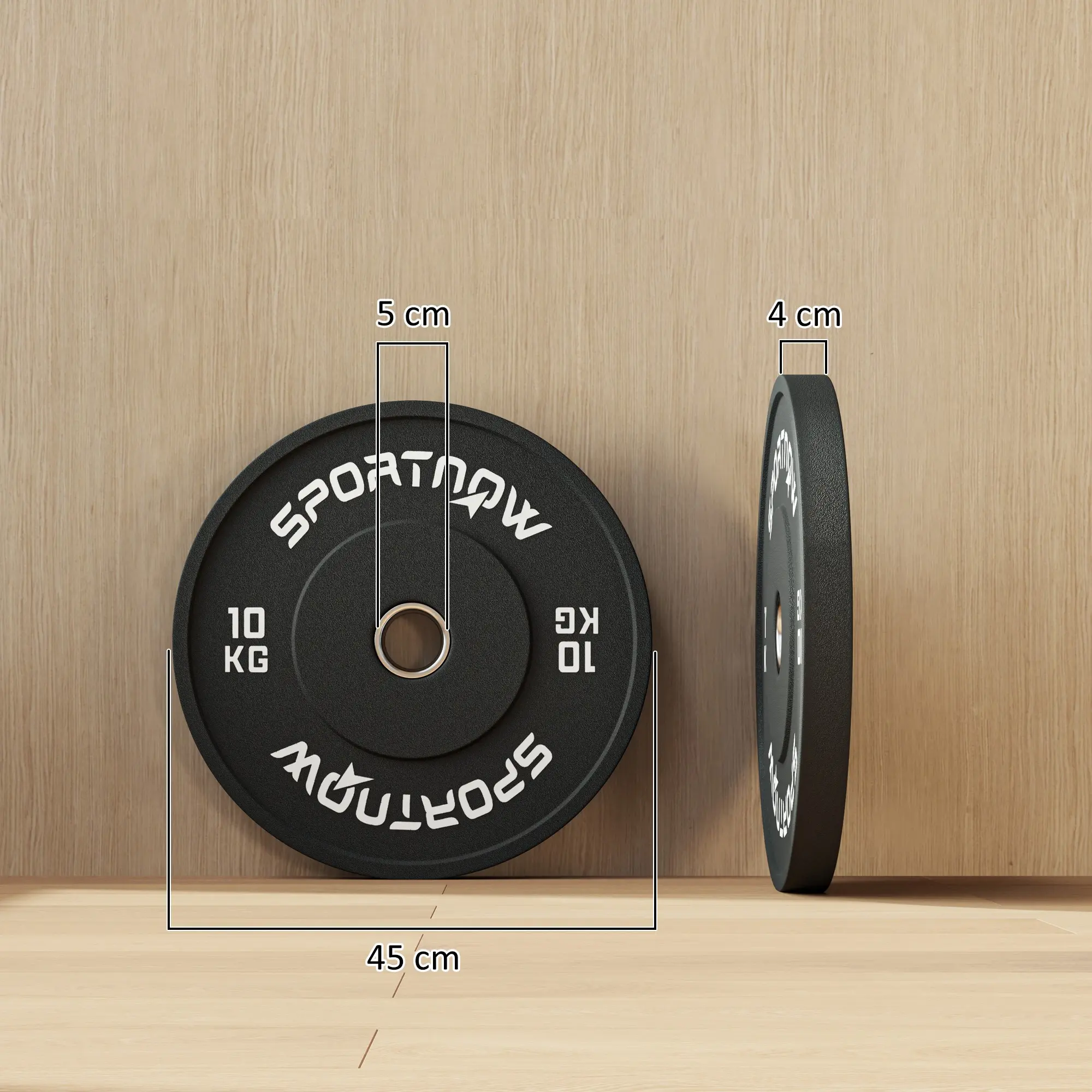 Set discuri Sportnow A91-374V02BK 2x10kg (Black) - 8