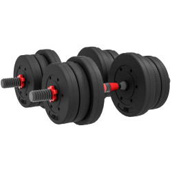 Набор гантелей + штанга Sportnow A91-143V01BK 20kg (Black) Thumb