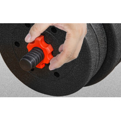 Набор гантелей + штанга Sportnow A91-143V01BK 20kg (Black) Thumb