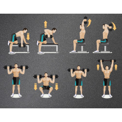 Набор гантелей + штанга Sportnow A91-143V01BK 20kg (Black) Thumb